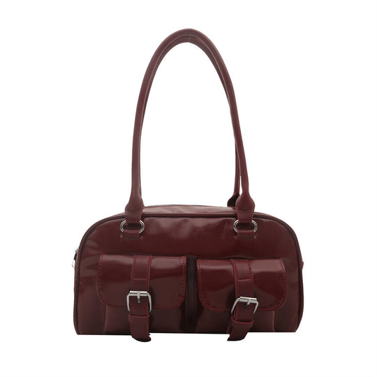 Damen elegante Handtasche mit praktischer Doppel-Riemen-Optik Nord Taschen