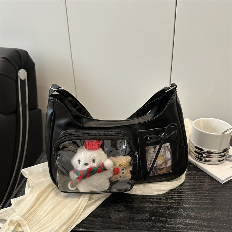 Damenhandtasche mit transparentem Fach von Nord Taschen