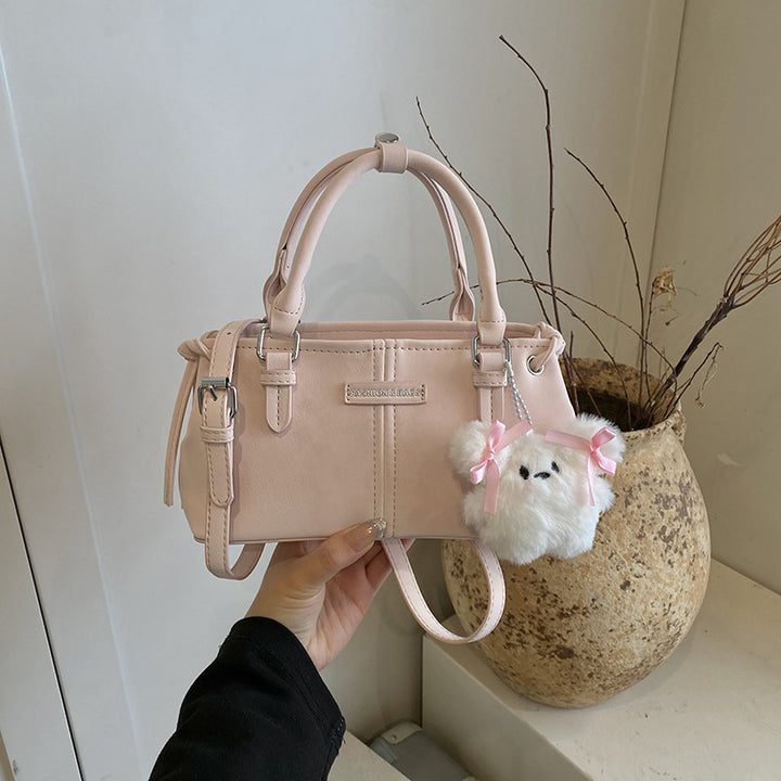 Damenhandtasche mit süßem Plüschanhänger Nord Taschen
