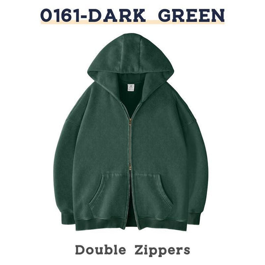 Unisex Oversized Kapuzenjacke mit Doppelreißverschluss und Kängurutaschen Nord Taschen