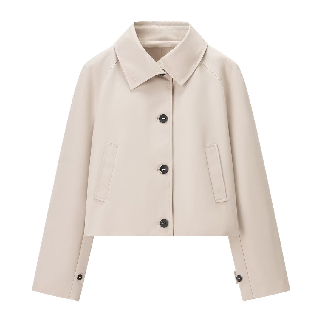 Damen Kurzjacke im Trenchstil mit kastiger Boxy‑Silhouette und Raglanärmeln Nord Taschen