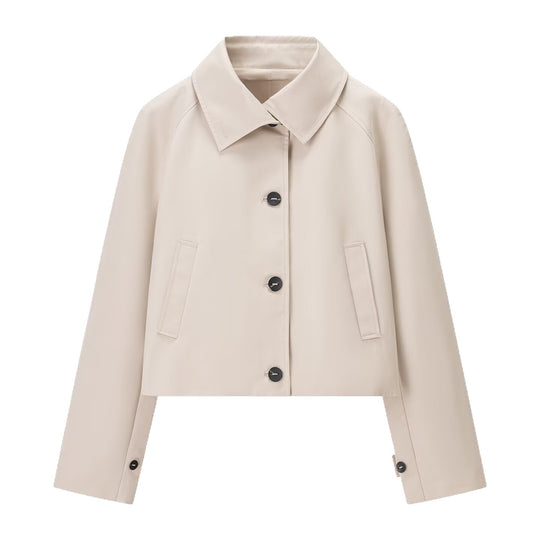 Damen Kurzjacke im Trenchstil mit kastiger Boxy‑Silhouette und Raglanärmeln Nord Taschen