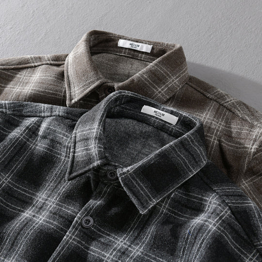 Herren Karo-Flanell-Overshirt mit Brusttasche und Relaxed-Fit Nord Taschen