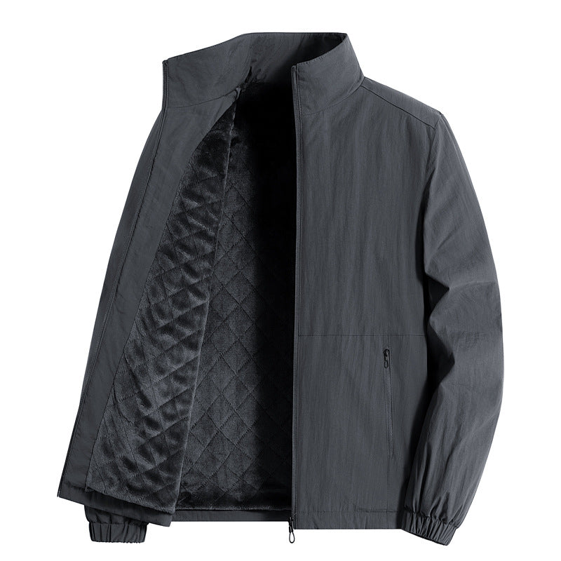 Herren ultraleichte atmungsaktive Freizeitjacke mit Mesh-Innenfutter Stehkragen und Reißverschlusstaschen Nord Taschen