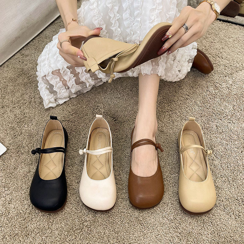 Damen Bequeme und elegante Ballerinas mit verstellbarem Riemen und weicher Innensohle - Vittorelli