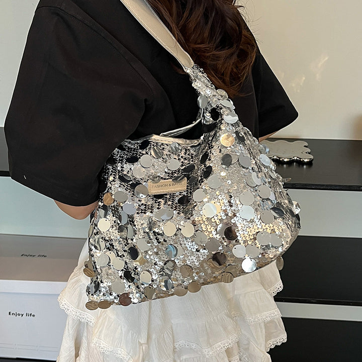 Damen Beuteltasche mit funkelndem Paillettenbesatz Nord Taschen