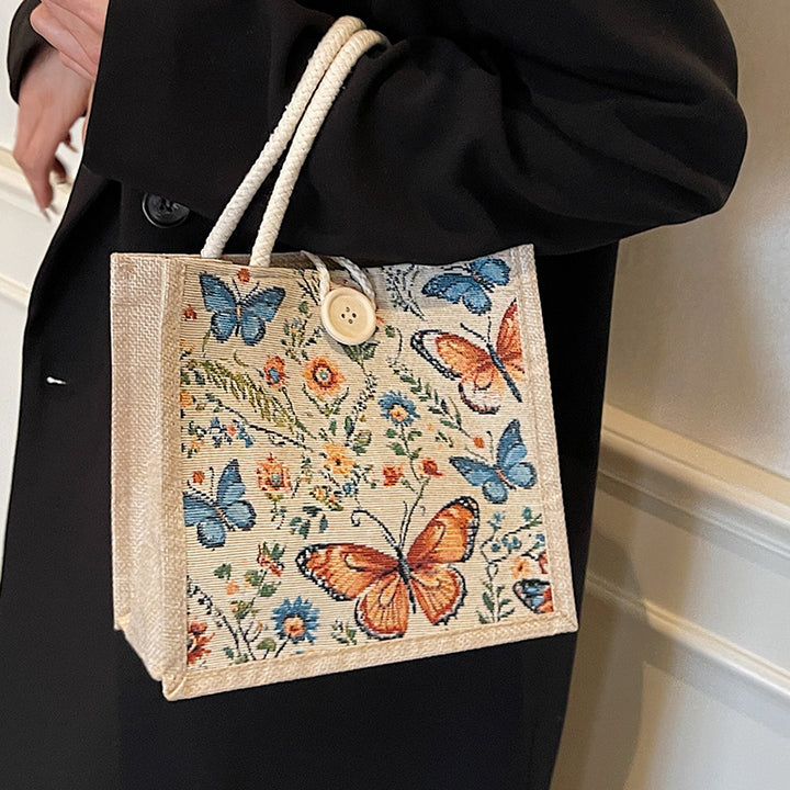Damen Blumenstickerei Tragetasche Nord Taschen