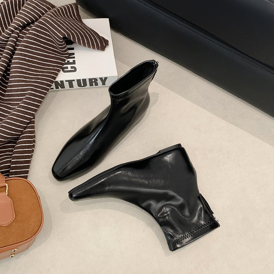 Damen Schlanke Ankle‑Boots mit elastischem Schaft und rückseitigem Reißverschluss Nord Taschen