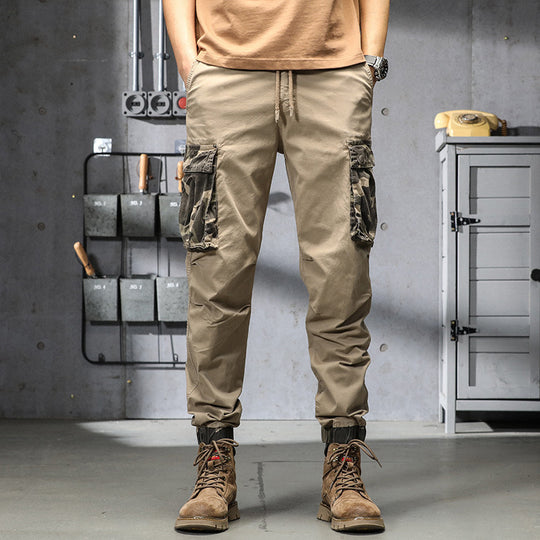 Herren Outdoor‑Cargohose im Joggerstil mit Camouflage‑Kontrast, ergonomischen Knieabnähern und elastischem Komfortbund Nord Taschen