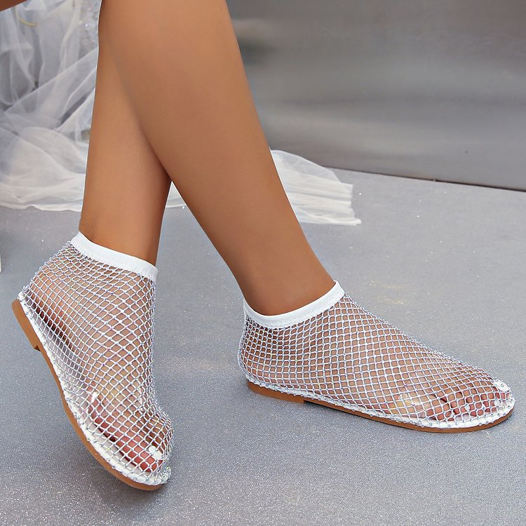 Damen transparente Ballerinas aus Netzmaterial Nord Taschen