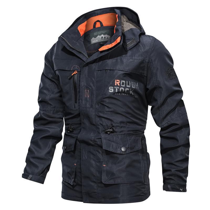 Herren Utility-Parka mit Kapuze, verstellbarer Taillenregulierung und Multifunktionstaschen Nord Taschen