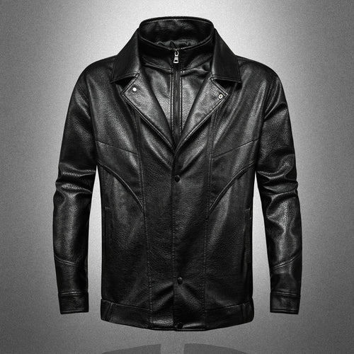 Herren Elegante und Hochwertige Kunstlederjacke Nord Taschen