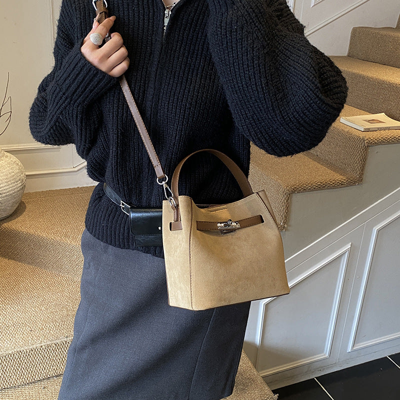Damen elegante Veloursleder Tote Bag Nord Taschen
