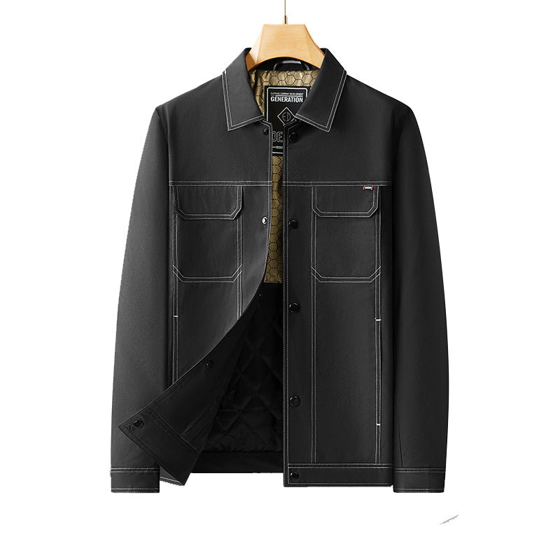 Herren Gesteppte Canvas-Arbeiterjacke mit Quilted-Innenfutter Nord Taschen