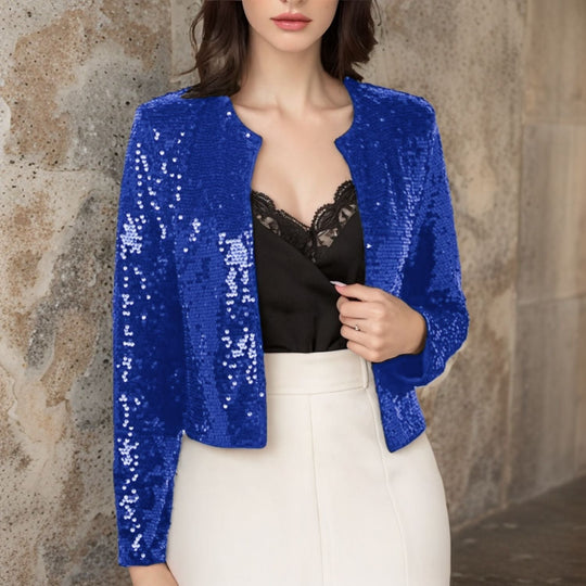 Damen Paillettenjacke Im Modernen Schnitt
