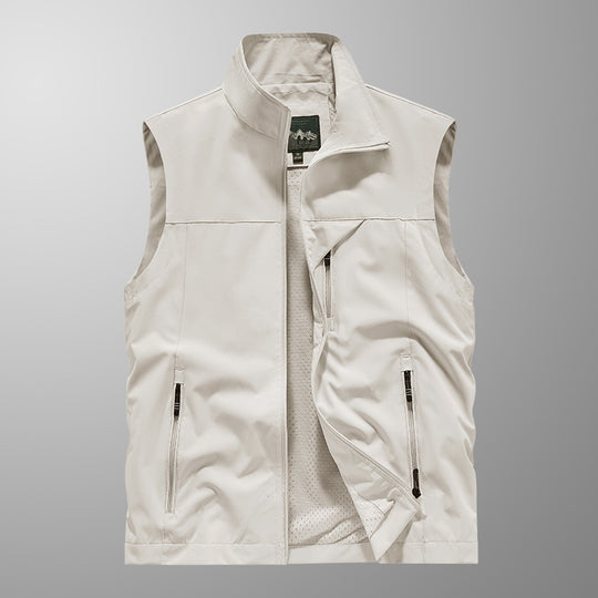 Herren Atmungsaktive Softshell-Utilityweste mit hohem Stehkragen, wasserabweisender Außenlage und mehrfachen Reißverschlusstaschen Nord Taschen
