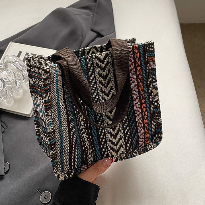 Damen Handtasche mit farbenfrohem geometrischen Muster Nord Taschen