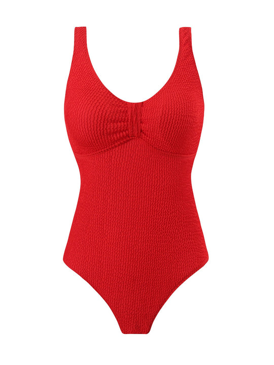 Damen Sportlicher Badeanzug mit strukturiertem Effekt Nord Taschen