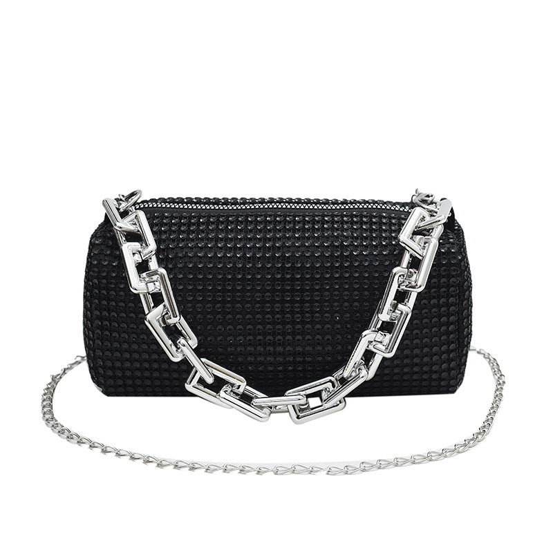 Damen Designer Handtasche mit glänzendem Obermaterial Nord Taschen