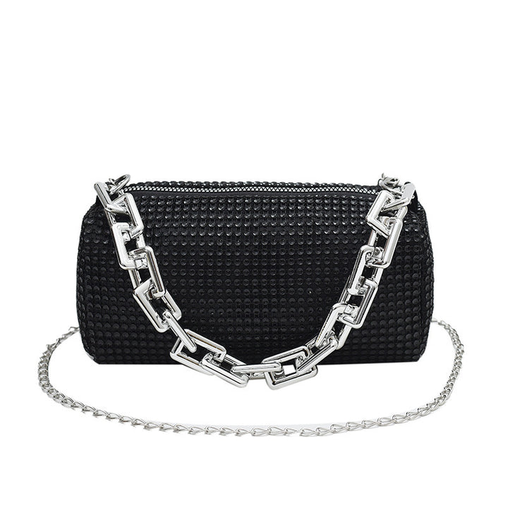 Damen Designer Handtasche mit glänzendem Obermaterial Nord Taschen