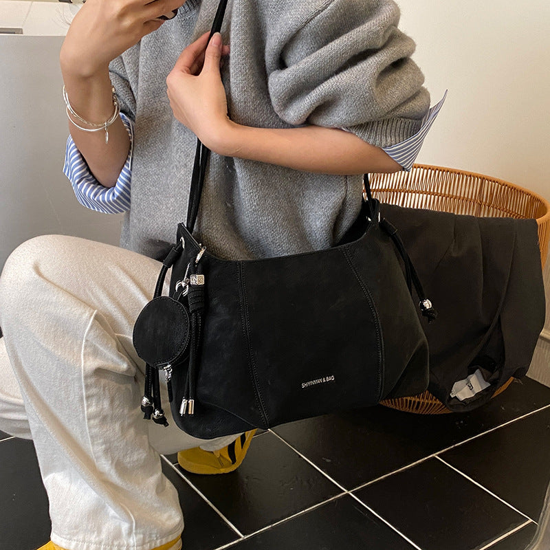 Damen praktische Schultertasche mit geschmeidigem Leder Nord Taschen