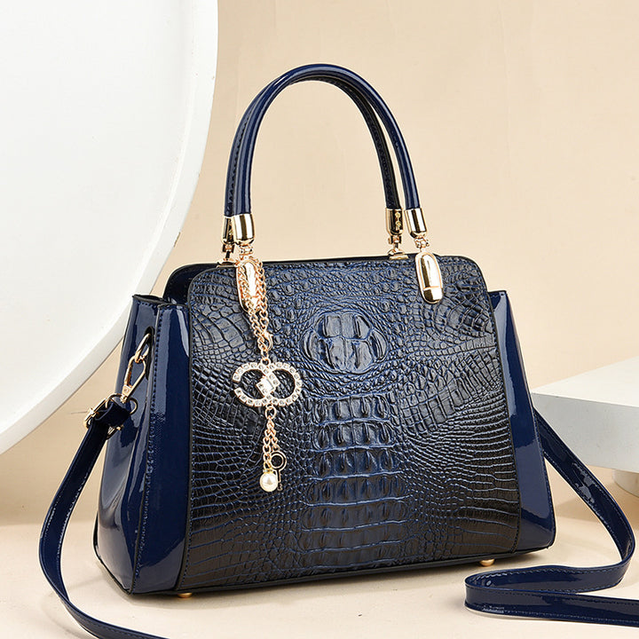 Damen elegante Handtasche mit luxuriöser Kroko-Prägung Nord Taschen