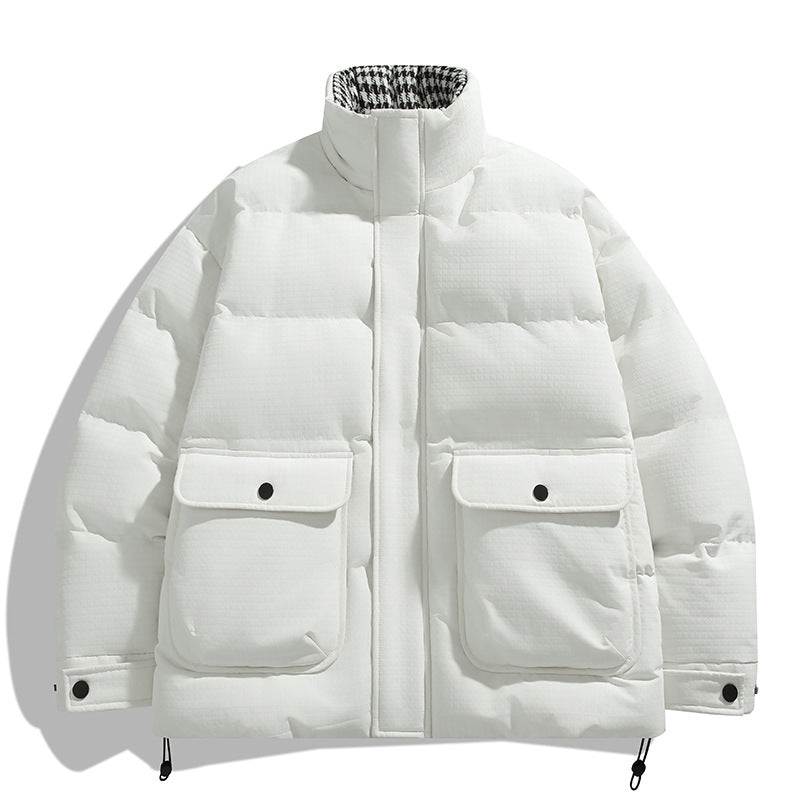Unisex Wattierte Steppjacke mit großen Pattentaschen, Stehkragen und Ripstop-Struktur Nord Taschen