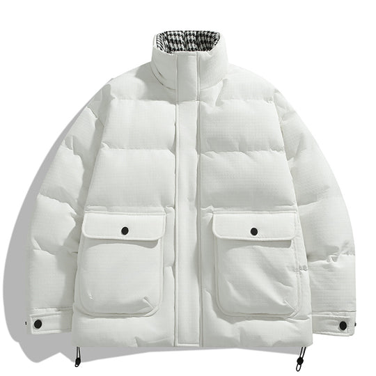 Unisex Wattierte Steppjacke mit großen Pattentaschen, Stehkragen und Ripstop-Struktur Nord Taschen