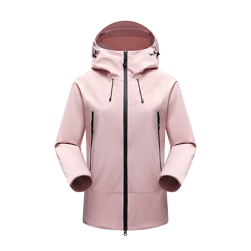 Herren Minimalistische technische dreilagige Softshelljacke mit versiegelten Nähten und wasserdichtem Frontreißverschluss Nord Taschen