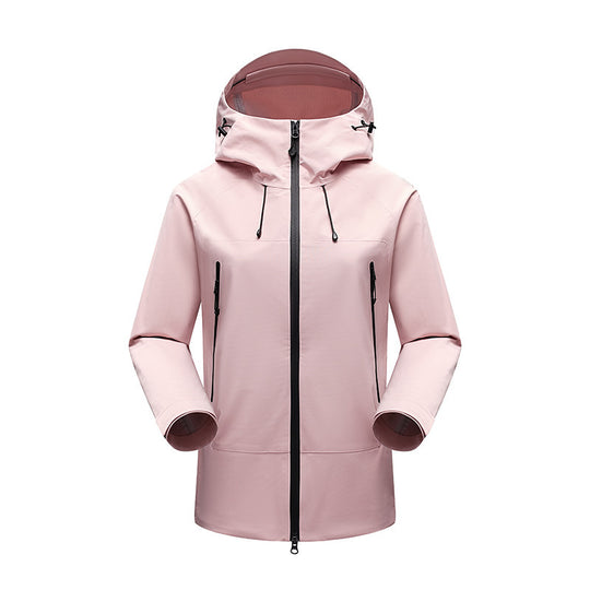 Herren Minimalistische technische dreilagige Softshelljacke mit versiegelten Nähten und wasserdichtem Frontreißverschluss Nord Taschen