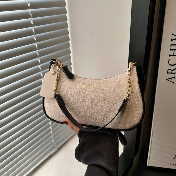 Damen Hobo-Tasche aus strukturiertem Kunstleder mit elegantem Kettenhenkel Nord Taschen