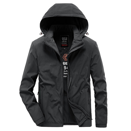 Herren Atmungsaktive Softshelljacke mit verstellbarer Kapuze und verdecktem zweiwegigen Reißverschluss Nord Taschen