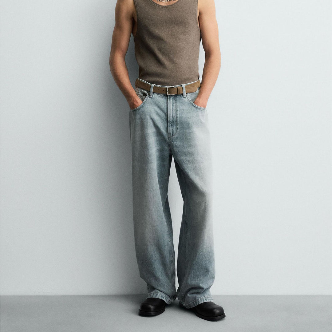 Damen High‑Waist Cropped Wide‑Leg Jeans aus weichem Stretch-Denim Nord Taschen