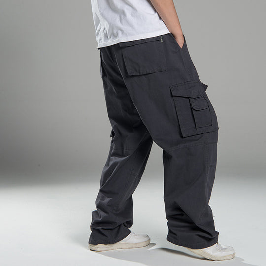 Herren Oversized Cargo-Hose mit weitem Bein, Mehrfach-Taschen und verstärkten Nähten Nord Taschen