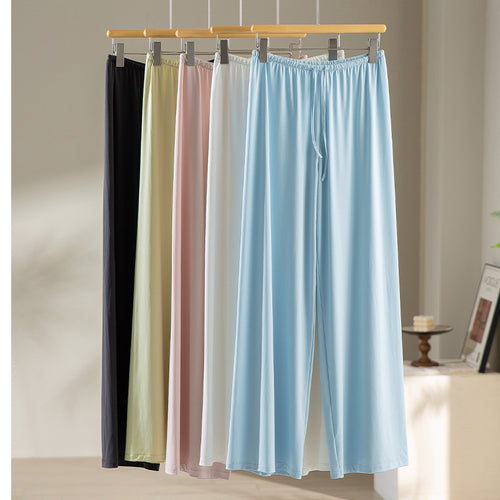 Damen Weite Relax-Hose aus seidigem Modal mit elastischem Bund und Tunnelzug Nord Taschen