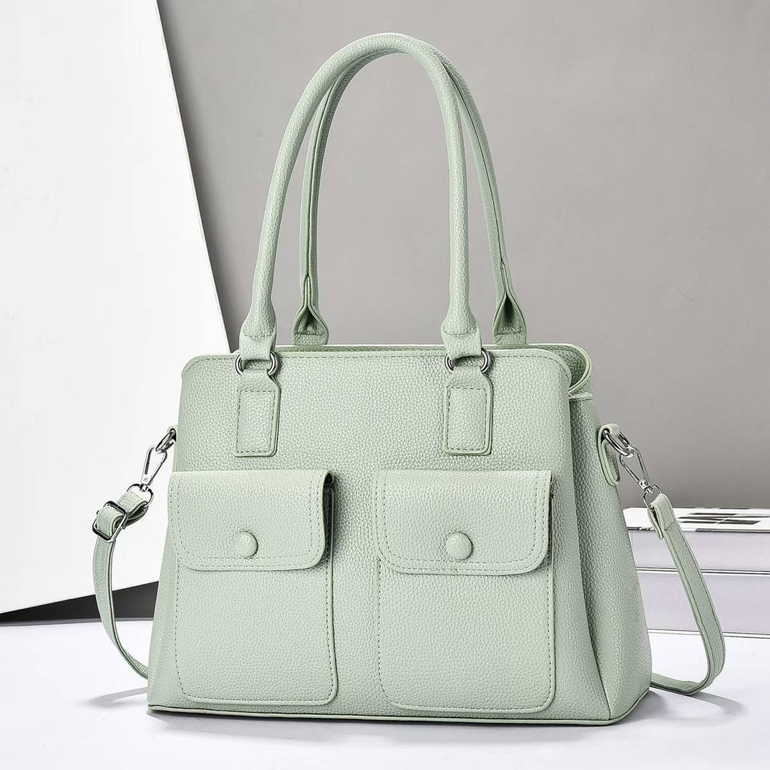 Damen elegante Handtasche mit doppeltem Taschenlayout Nord Taschen