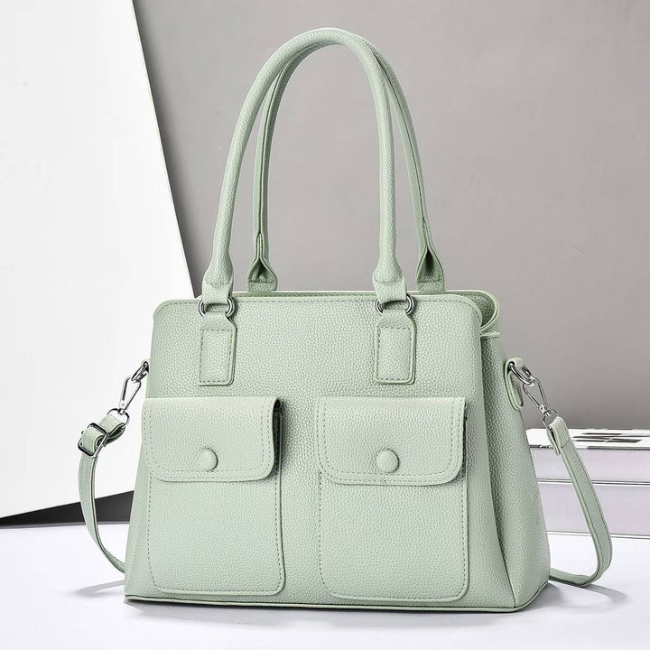 Damen elegante Handtasche mit doppeltem Taschenlayout Nord Taschen