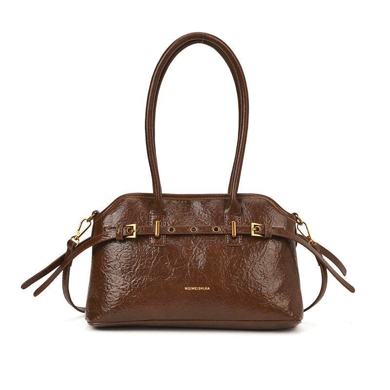 Damen elegante Schultertasche mit einzigartigem Goldakzent Nord Taschen