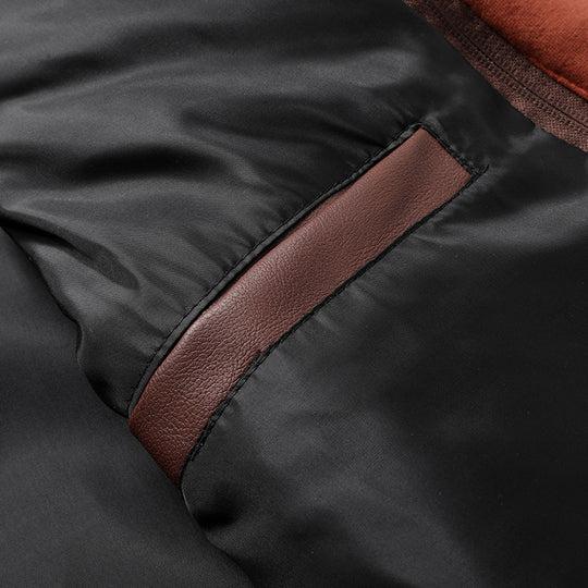 Herren stylische Kunstlederjacke mit Kapuze Nord Taschen