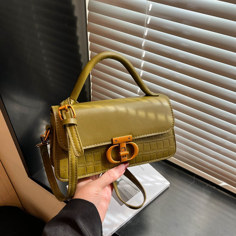 Damen elegante Handtasche mit strukturierter Oberfläche und glänzendem Verschluss Nord Taschen