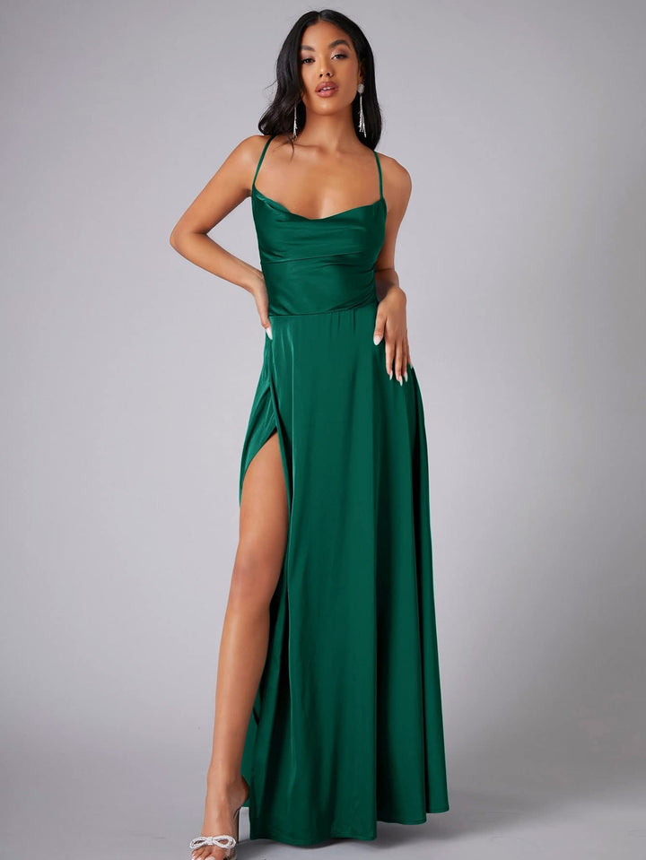 Elegantes Seiden Maxikleid Damen