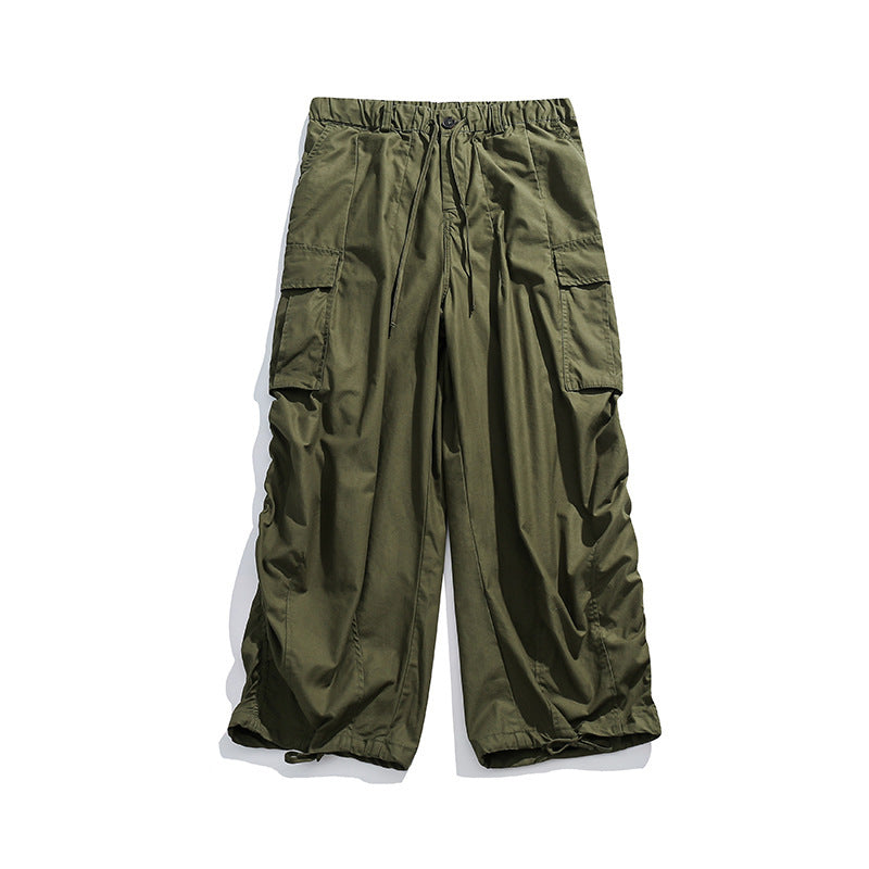 Unisex Weite Cargo-Hose mit Tunnelzugbund, großen Pattentaschen und verstellbarem Saum Nord Taschen