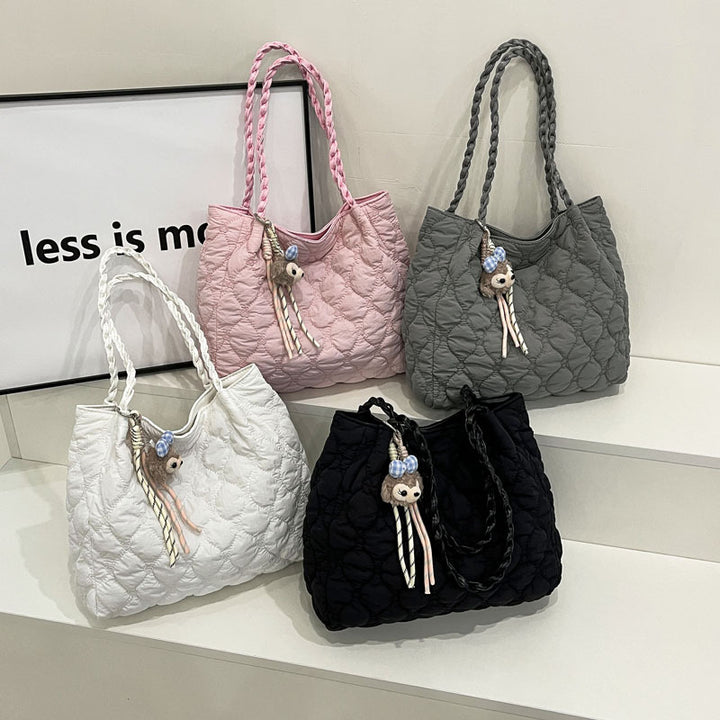 Damen modische Beuteltasche mit geflochtenen Griffen Nord Taschen