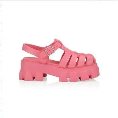 Damen stylische Plateau-Sandalen mit verstellbaren Riemen