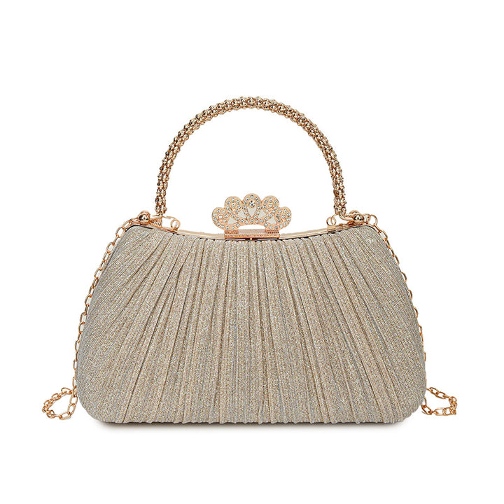 Damen Glamouröse Clutch-Tasche mit funkelndem Kettenhenkel Nord Taschen