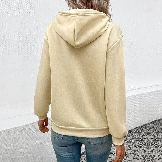 Damen Kapuzensweatshirt mit Leoparden‑Herz‑Print und Kängurutasche Nord Taschen
