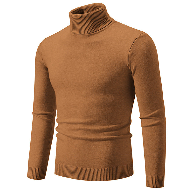 Herren eleganter Rollkragenpullover aus feiner Baumwolle