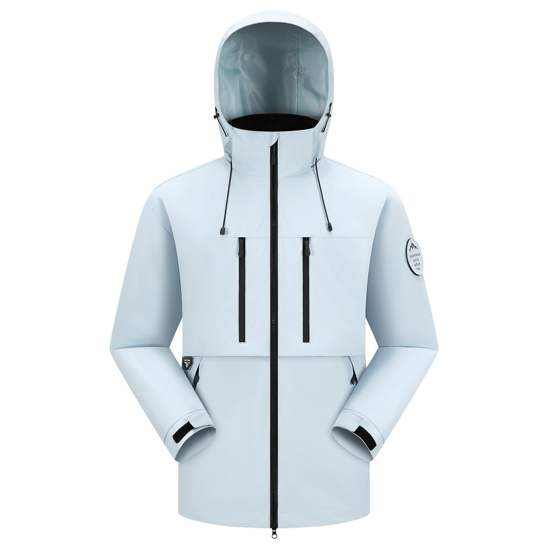 Herren Wasserdichte atmungsaktive Softshell Outdoorjacke mit verstellbarer Kapuze Nord Taschen