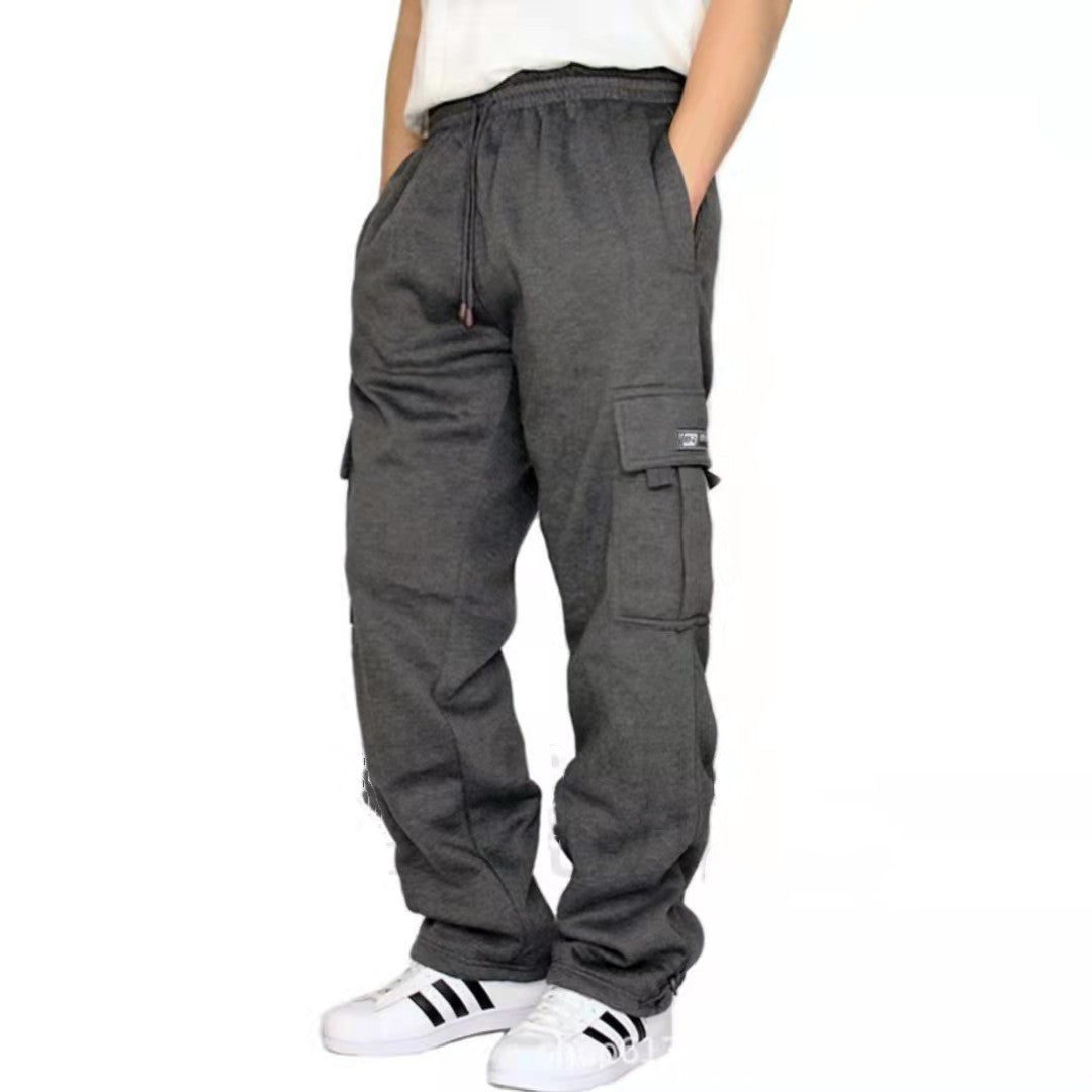Herren lässige Cargo-Jogginghose mit Tunnelzugbund und aufgesetzten Cargotaschen Nord Taschen