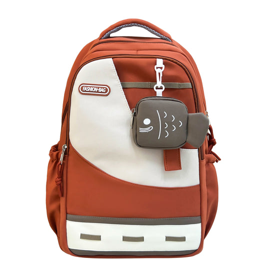 Damen Rucksack mit funktionalem Fächerdesign und süßem Fischanhänger Nord Taschen